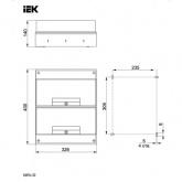 Щит влагозащищенный КМПн-32 IP66 на 32 модуля (2х16) навесной пластиковый с прозрачной дверкой ИЭК