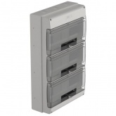 Щит влагозащищенный КМПн-48 IP66 на 48 модулей (3х16) навесной пластиковый с прозрачной дверкой ИЭК