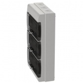 Щит влагозащищенный КМПн-48 IP66 на 48 модулей (3х16) навесной пластиковый с прозрачной дверкой ИЭК