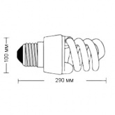 Лампа энергосберегающая ESL QL17 85W 6400K E40 спираль d105x270 холодная