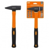 Молоток слесарный, 600 гр, кованый, с прорезиненной фиберглассовой рукояткой Алмаз TDM