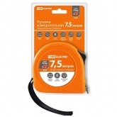 Рулетка TDM, длина 7.5 м, стальная лента, ширина 25 мм, прорезиненное покрытие, магнит, серия Рубин