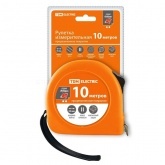 Рулетка TDM, длина 10 м, стальная лента, ширина 25 мм, пластиковый корпус, серия Гранит