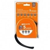 Рулетка TDM, длина 5 м, стальная лента, ширина 19 мм, пластиковый корпус, серия Гранит