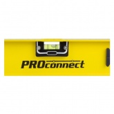 Уровень алюминиевый «Рельс», 400 мм, 3 глазка (1 поворотный) PROconnect