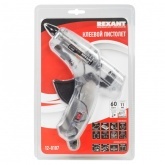 Пистолет клеевой Rexant 60Вт 11мм Прозрачный