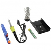 Набор для пайки №4 Rexant (паяльник 30Вт, оловоотсос, подставка, припой, губка)