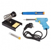 Набор для пайки №5 Rexant (паяльник импульсный 30/70Вт, оловоотсос, подставка, припой)