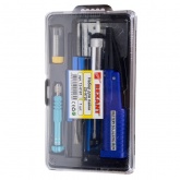 Набор для пайки №15 (паяльник 8Вт, оловоотсос, подставка, припой, отвертка, интрумент для монтажа)