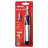 Паяльник-горелка газовый Rexant 15мл с регулировкой пламени (2 насадки, блистер)