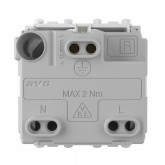 Розетка DKC Avanti модульная 2P+E со шторками белое облако