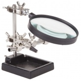 Держатель Rexant Третья рука с лупой х3, D90 мм