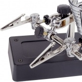 Держатель Rexant Третья рука с лупой х2.5, подставка под паяльник, LED подсветка