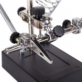 Держатель Rexant Третья рука с лупой х2.5, подставка под паяльник, LED подсветка