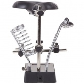 Держатель Rexant Третья рука с лупой х2.5, подставка под паяльник, LED подсветка