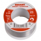 Припой с канифолью Rexant 100г d1.0мм (Sn60 Pb40 Flux 2.2 %)