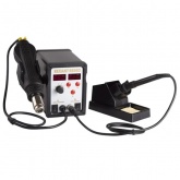 Паяльная станция с цифровым дисплеем Rexant 220В 40/690Вт 100-480°С (паяльник + фен) R898D