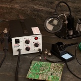 Паяльная станция Rexant 220В 40/580Вт 100-480°С (паяльник + фен) R852