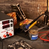 Паяльная станция Rexant 220В 40/690Вт 100-480°С (паяльник + фен + источн. питания) R5000