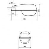 Консольный светильник Galad ЖКУ15-250-101 250 Вт Е40 IP53 со стеклом под лампу ДНАТ