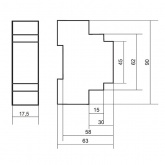 Реле времени Евроавтоматика RV-01 1-12с; 10-120с; 100-1200с, 16А, 1NO/NC, вход управления