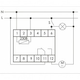 Реле времени Евроавтоматика PO-415 1-15мин., 16А, 1NO/NC, задержка выключения