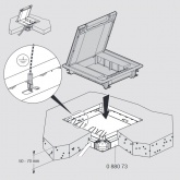 Напольный лючок Legrand DLP floor 16мод. гл.50мм под покрытие серый