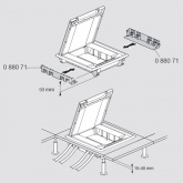 Напольный лючок Legrand DLP floor 16мод. гл.50мм под покрытие серый