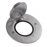 Лючок Legrand IP44 круглый 2 модуля нержавеющая сталь