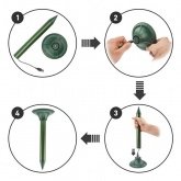 Ультразвуковой отпугиватель кротов Rexant на солнечной батарее Радиус 30м t5-50°С (пластик/алюминий)