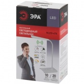 Светильник светодиодный настольный ЭРА NLED-474-10W-BK черный, USB и беспроводная зарядка устройств