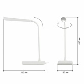 Светильник светодиодный настольный ЭРА NLED-474-10W-W белый, USB и беспроводная зарядка устройств