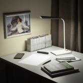 Светильник светодиодный настольный ЭРА NLED-474-10W-W белый, USB и беспроводная зарядка устройств