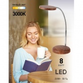 Светильник светодиодный ЭРА настольный NLED-436-8W-WOOD (дерево) 577488