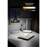 Светильник светодиодный настольный ЭРА NLED-458-6W-W белый 557817