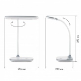 Светильник светодиодный настольный ЭРА NLED-458-6W-W белый 557817