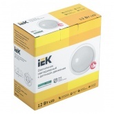 Светильник ИЭК LED ДПО 5032Д 12Вт 4000K IP65 круг белый с микроволновым датчиком движения