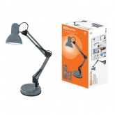 Светильник настольный TDM на основании 2 колена 60Вт, E27 серый