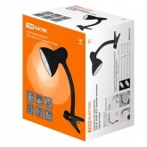 Светильник прищепка TDM 220В, 40Вт, E27 черный мат