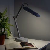 Светильник настольный ЭРА NL-202-G23-11W-GY серый