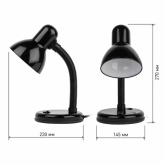 Светильник настольный ЭРА N-120-E27-40W-BK черный