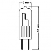 Лампа галогенная капсульная Osram 64415 S Halostar 10W 12V G4 4000h
