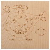 Набор досок для выжигания 5 шт. Слоненок Rexant