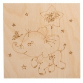 Набор досок для выжигания 5 шт. Слоненок Rexant