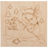 Набор досок Rexant для выжигания 5 шт. Мишка