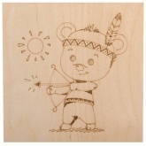 Набор досок Rexant для выжигания 5 шт. Мишка