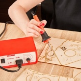 Набор Rexant для выжигания: Кормушка для птиц, выжигатель + 3D модель, 150х150мм, пакет