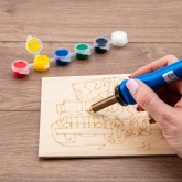 Выжигатель-паяльник Rexant 30Вт (6 насадок) + краски