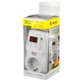 Реле напряжения Новатек РН-122 однофазное регулируемое 16А под розетку