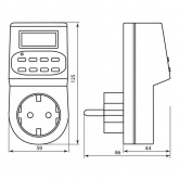 Розетка с таймером Feron 61925/TM22 3500W/16A 230V недельная